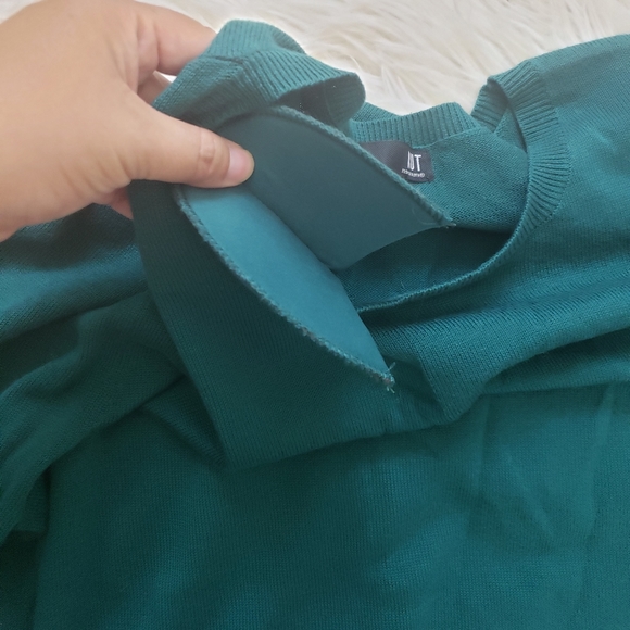 KUT From The Kloth Teal Square Shoulder Sweater - Picture 4 of 7